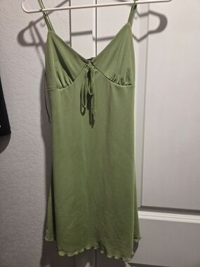 Forever 21 Olive Green Slip Dress with Spaghetti Straps